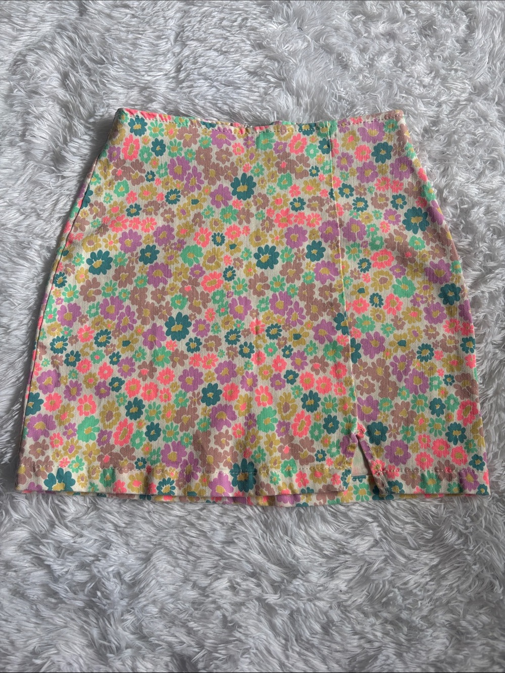Wild Fable Floral Mini Denim Skirt Size 00